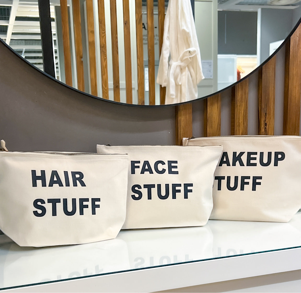 PERSONALISED LARGE NATURAL RECYCLED CANVAS POUCH