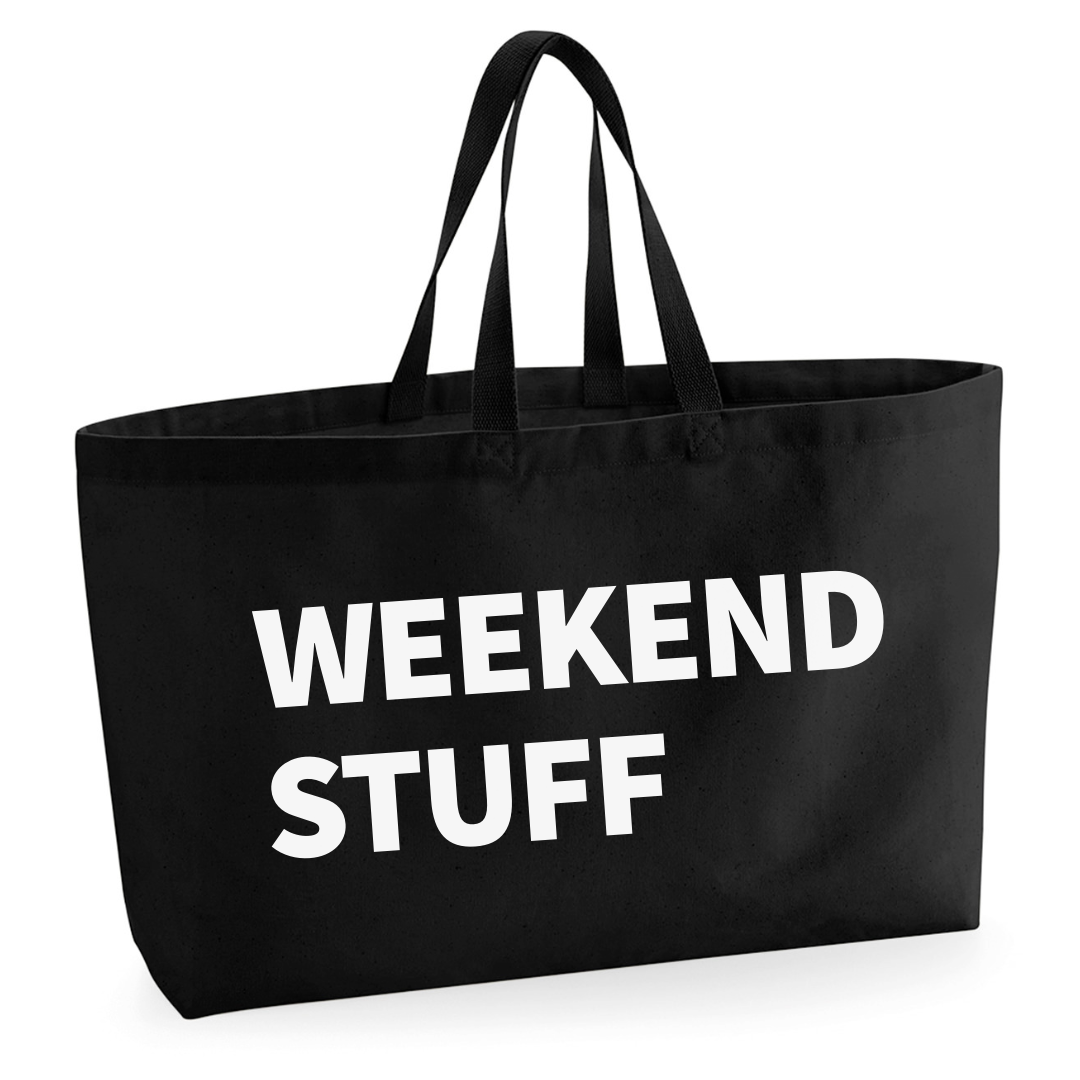 WEEKEND STUFF EXTRA LARGE TOTE BAG