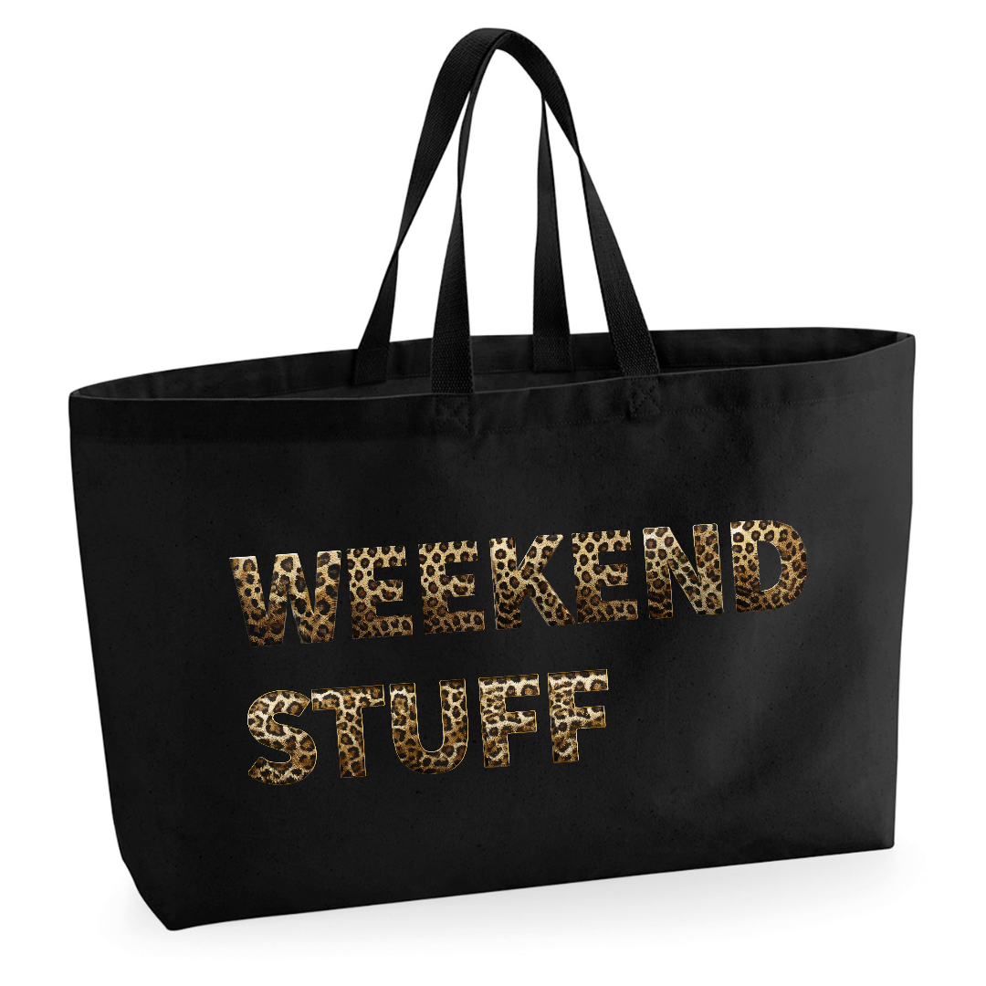 WEEKEND STUFF EXTRA LARGE TOTE BAG