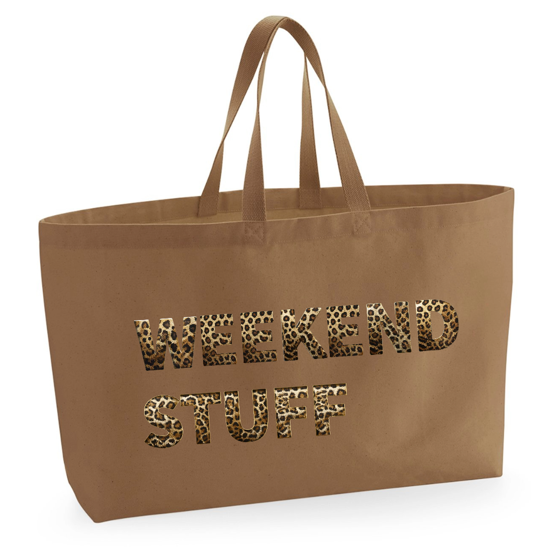 WEEKEND STUFF EXTRA LARGE TOTE BAG