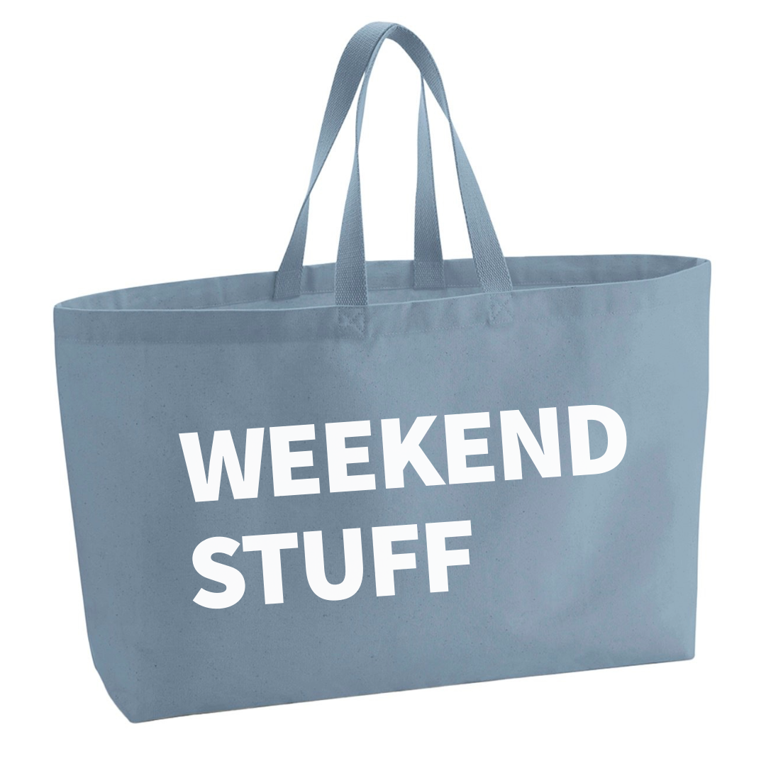WEEKEND STUFF EXTRA LARGE TOTE BAG