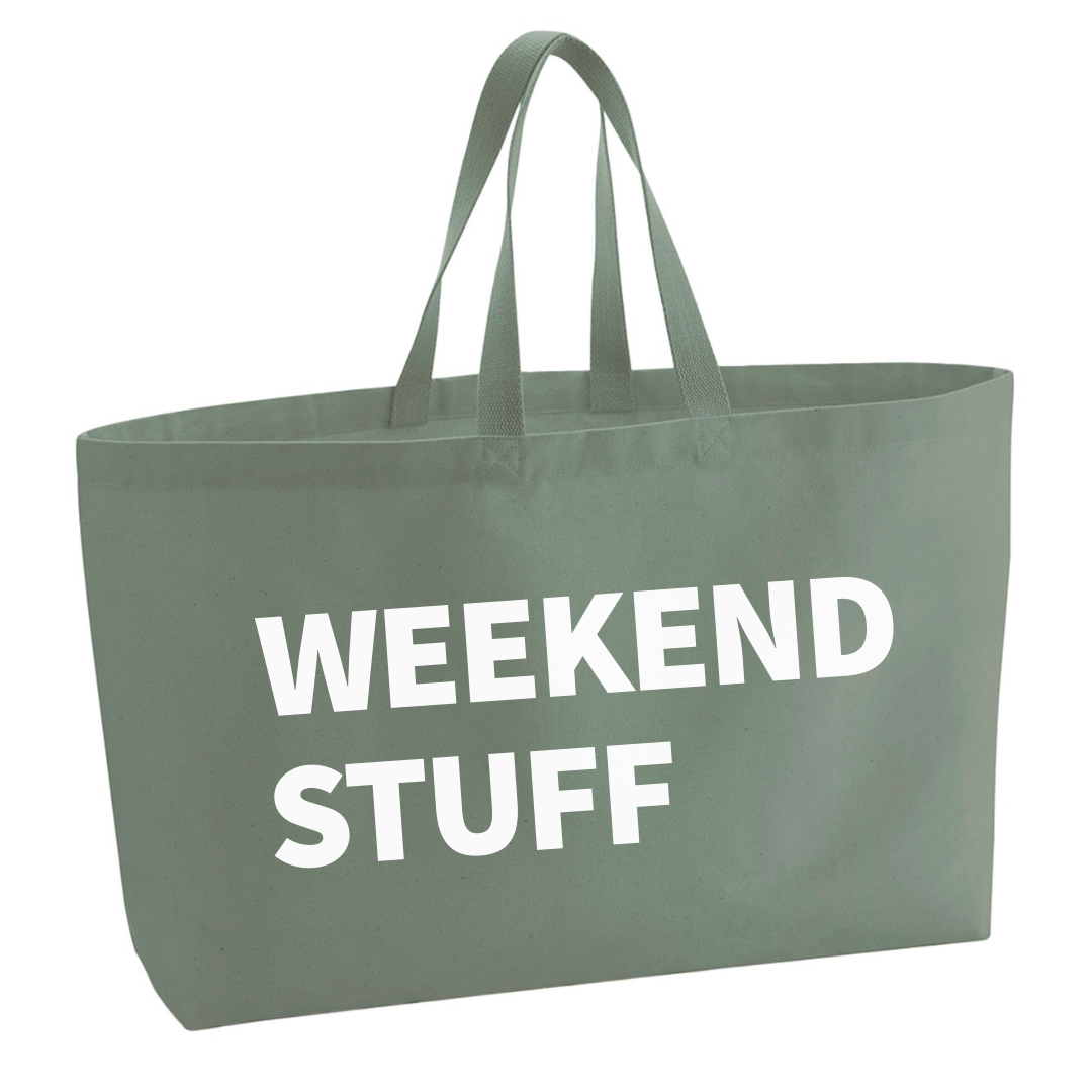 WEEKEND STUFF EXTRA LARGE TOTE BAG