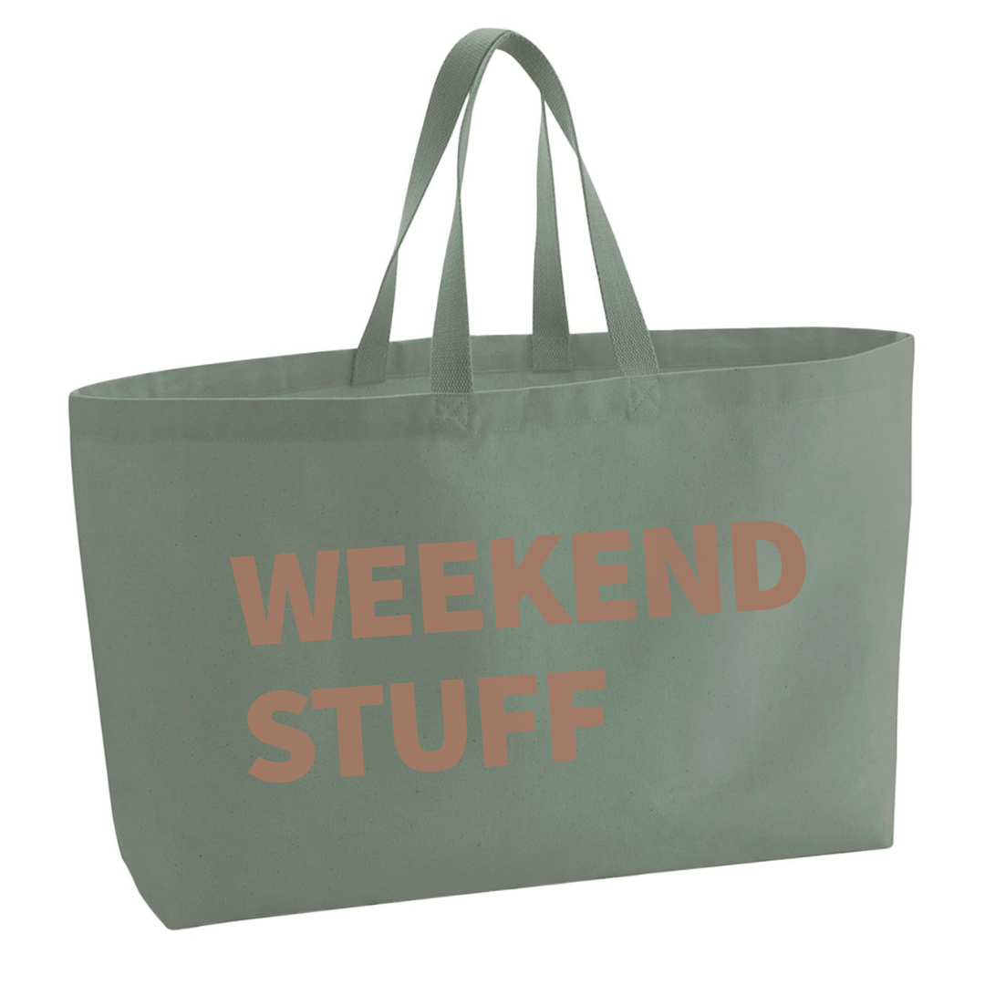 WEEKEND STUFF EXTRA LARGE TOTE BAG