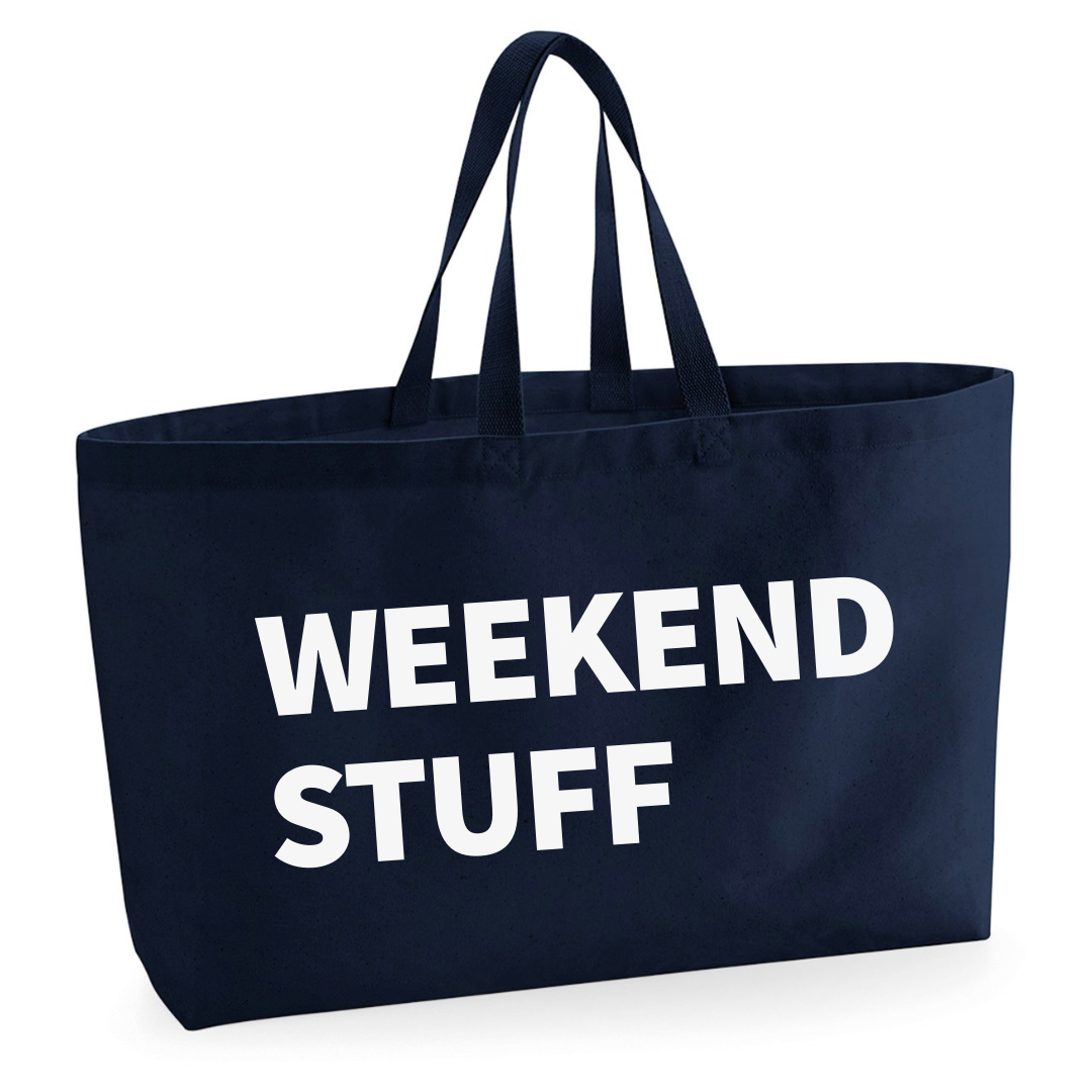 WEEKEND STUFF EXTRA LARGE TOTE BAG