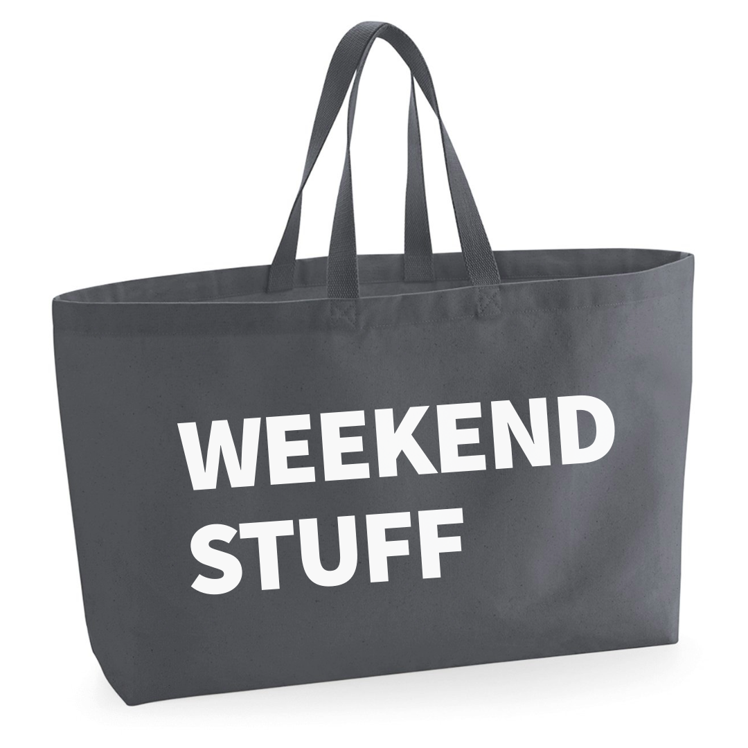 WEEKEND STUFF EXTRA LARGE TOTE BAG