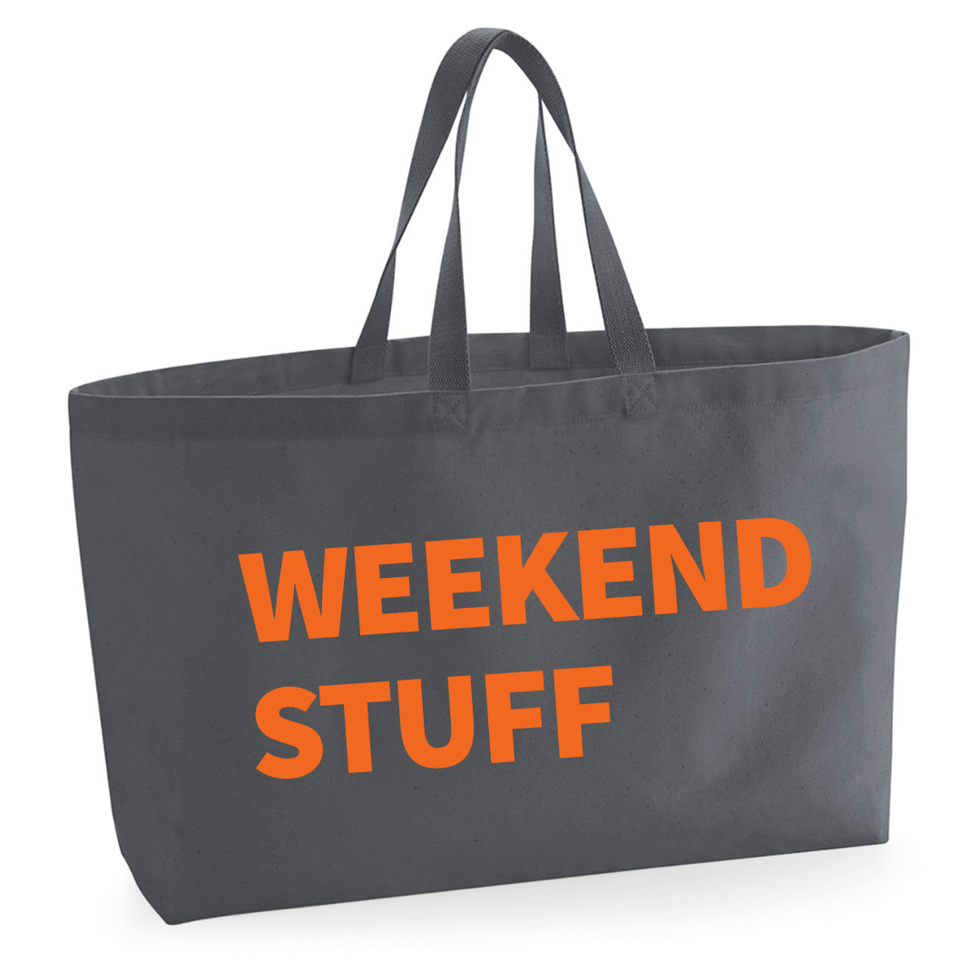 WEEKEND STUFF EXTRA LARGE TOTE BAG