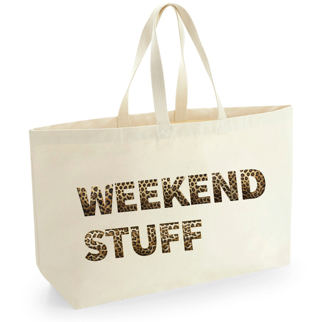 WEEKEND STUFF EXTRA LARGE TOTE BAG