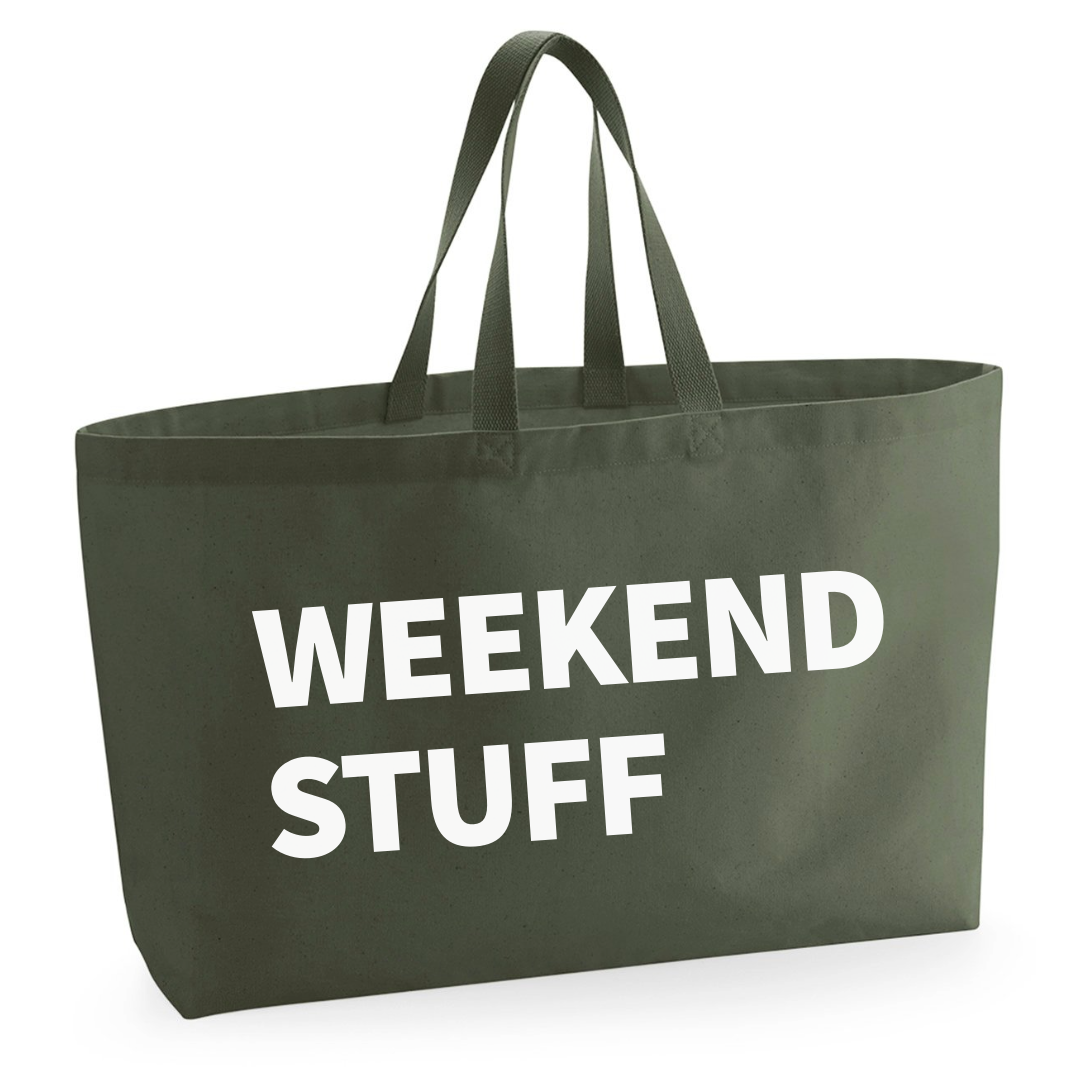 WEEKEND STUFF EXTRA LARGE TOTE BAG