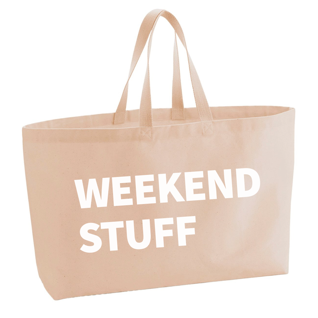 WEEKEND STUFF EXTRA LARGE TOTE BAG