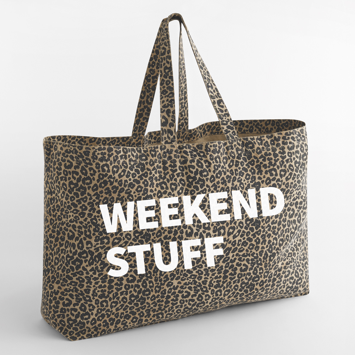 PERSONALISED LEOPARD PRINT EXTRA LARGE TOTE BAG