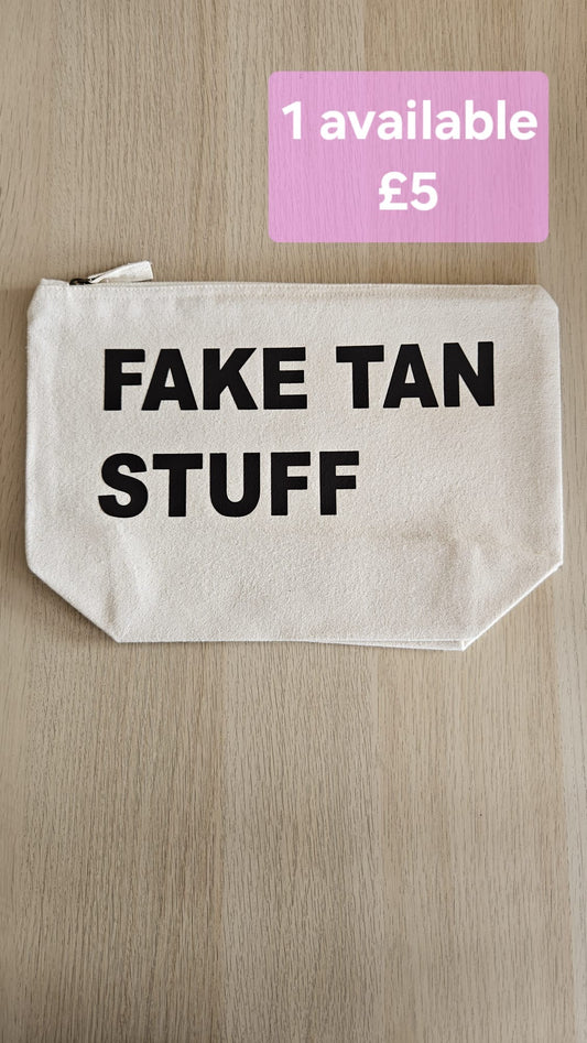 FAKE TAN STUFF POUCH SECOND/ SAMPLE