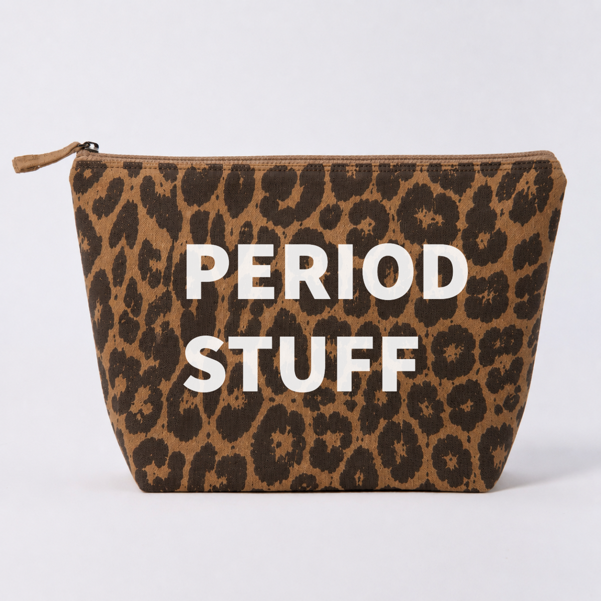 PERSONALISED LARGE LEOPARD RECYCLED CANVAS POUCH
