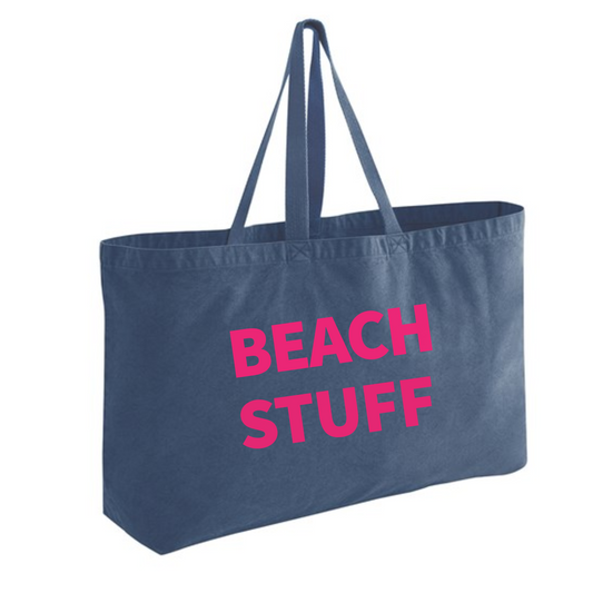 PERSONALISED DENIM EXTRA LARGE TOTE BAG