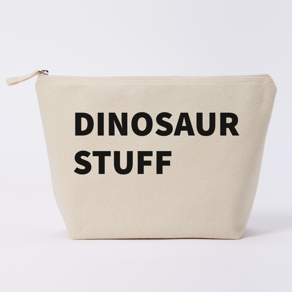 NATURAL POUCH WITH BLACK PRINT