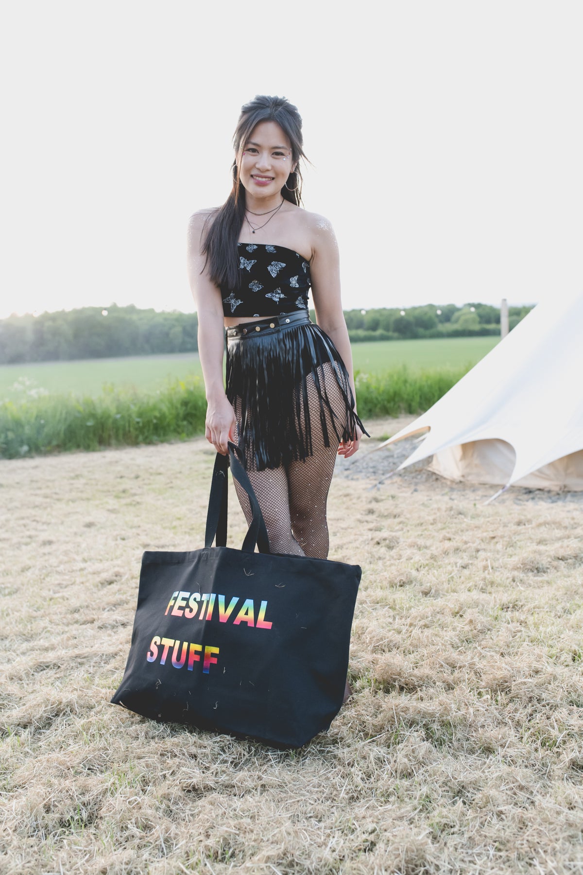 PERSONALISED BLACK EXTRA LARGE TOTE BAG