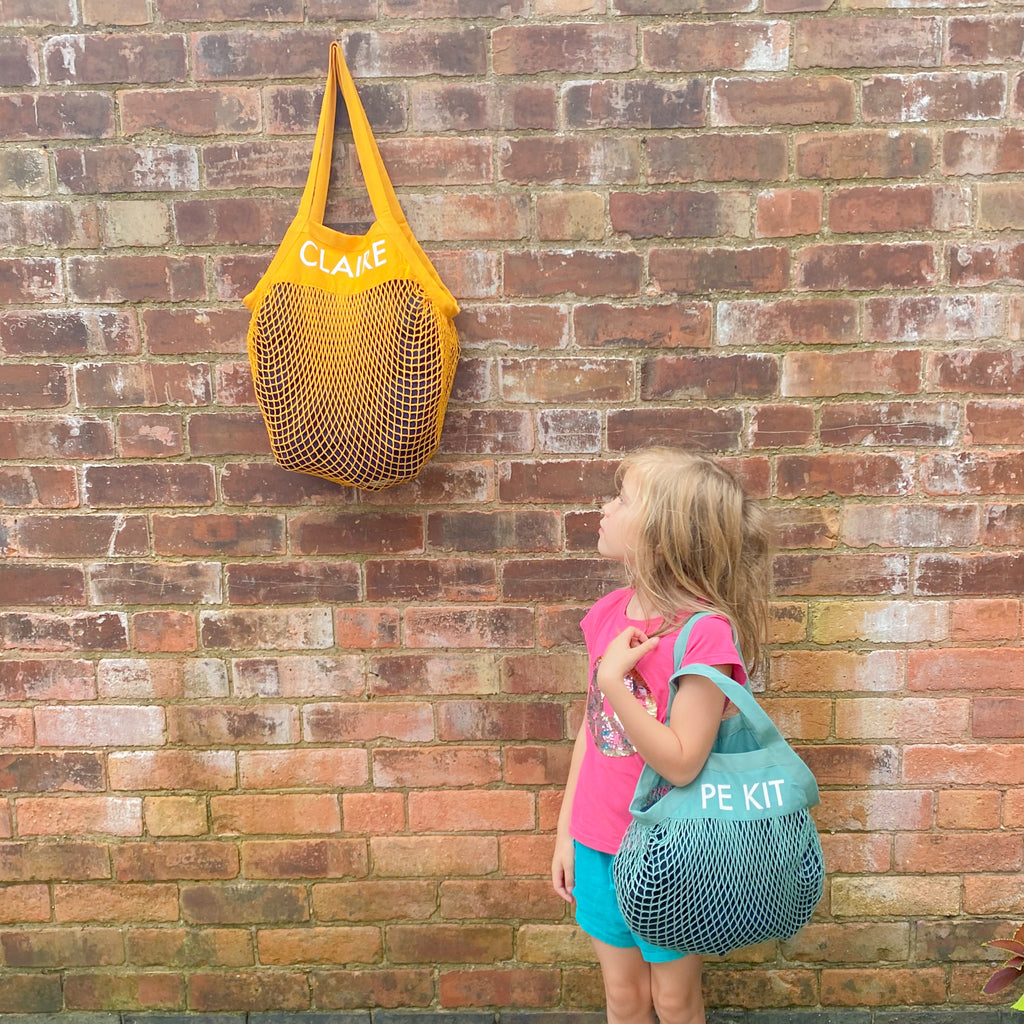 Filt French Market Net Bag - Brick Color- Medium size, Organic Cotton