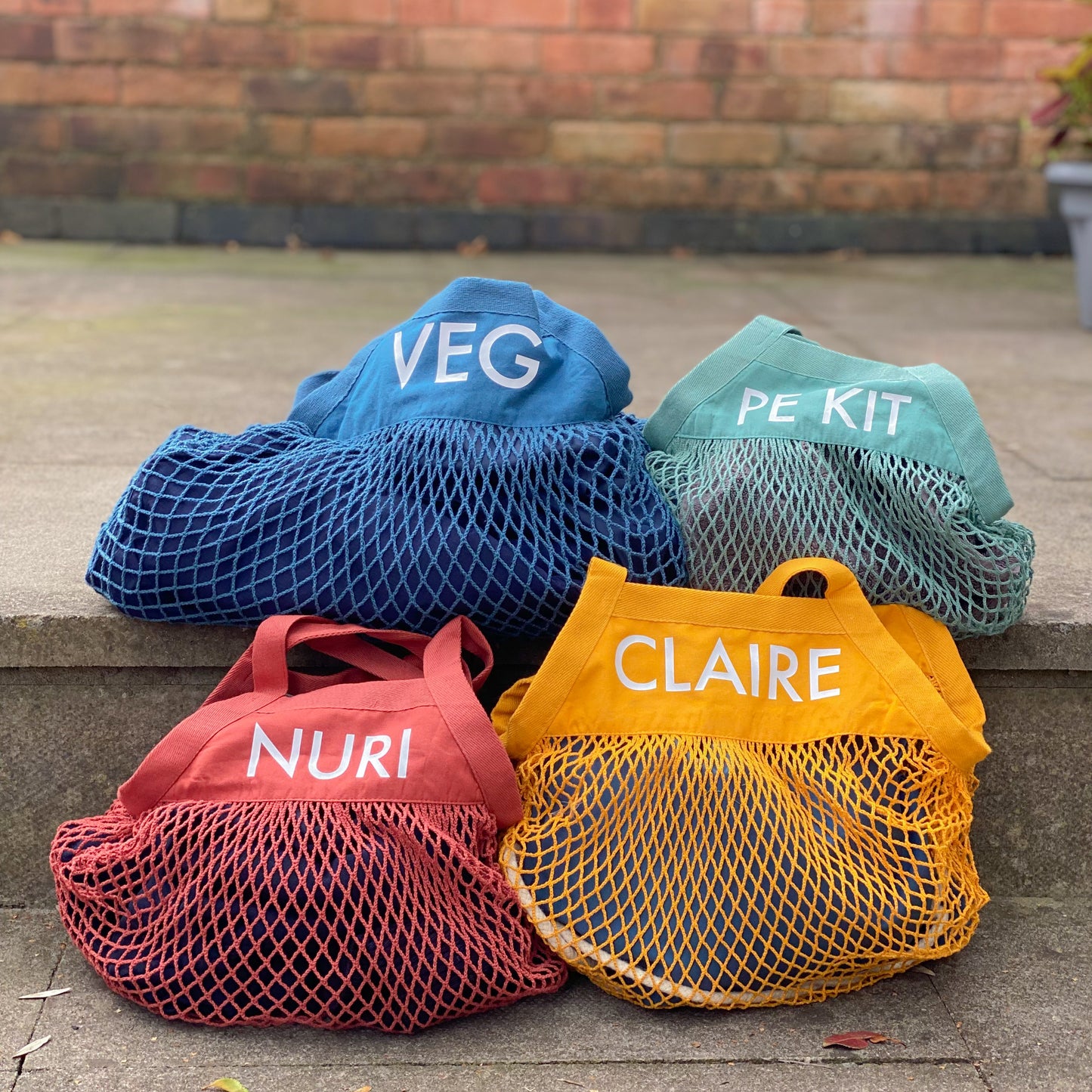 PERSONALISED ORGANIC COTTON MESH BAG
