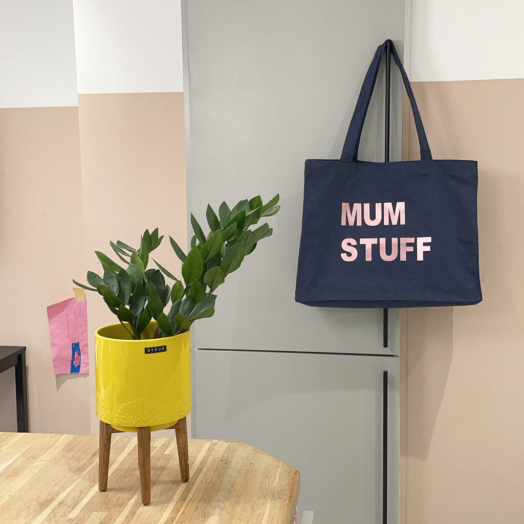 Rose gold canvas tote discount bag