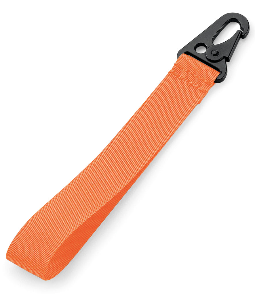 Personalised wristlet key ring in orange
