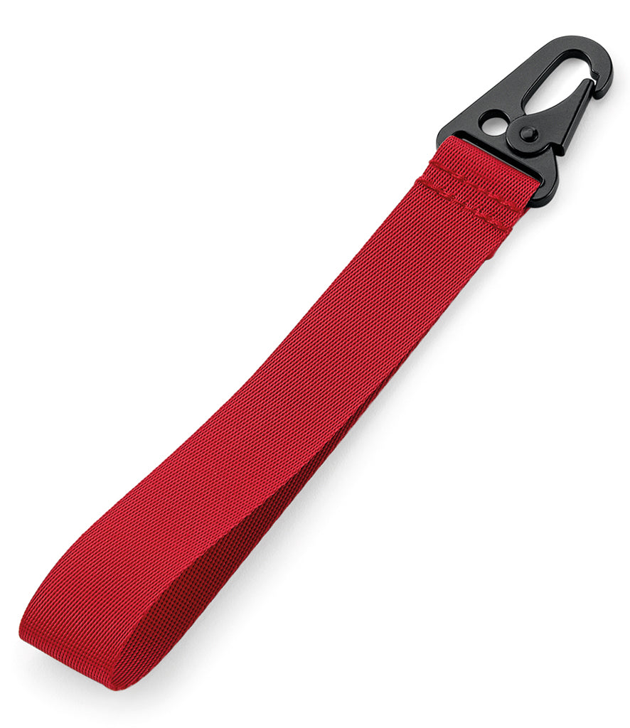 Personalised wristlet key ring in red