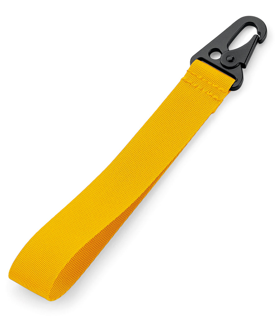 Personalised wristlet key ring in yellow